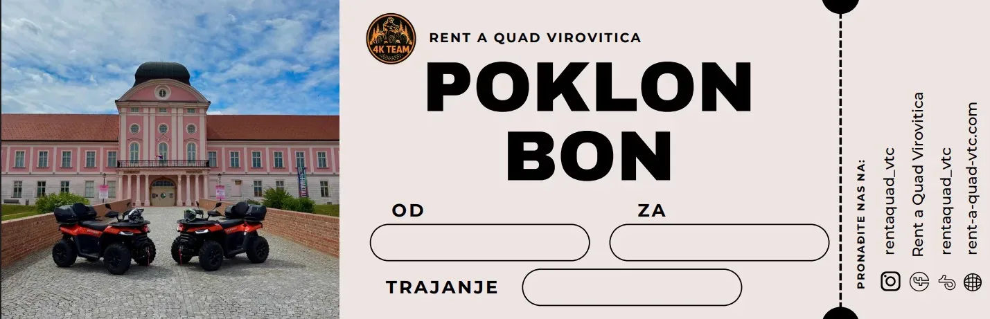 Poklon bon za quad avanturu